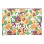 Pansies op off white kussensloop (Voorkant-Rechts)