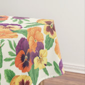 Pansies op off white tafelkleed (Voorbeeld)