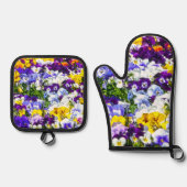 Pansies Ovenwant & Pannenlap Set (Voorkant)