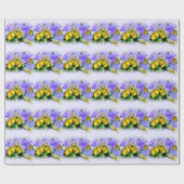 Pansies - Paars en geel Cadeaupapier (Vlak)