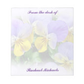 Pansies - Paars en geel Notitieblok (Voorkant)