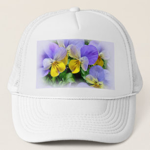 Pansies - Paars en geel Trucker Pet