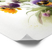 Pansies Pansy Flower Art Imprimer Poster (Coin)