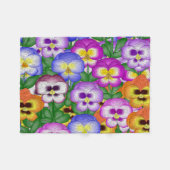 Pansies petite couverture en polaire (Devant (Horizontal))