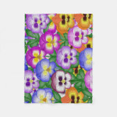 Pansies petite couverture en polaire (Devant)