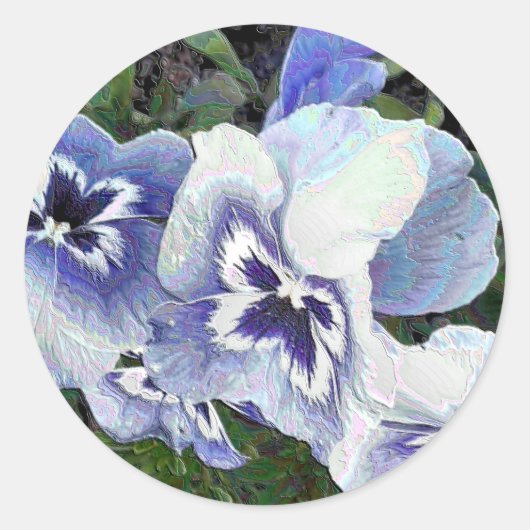 PANSIES RONDE STICKER (Voorkant)