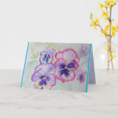 Pansies roses parfaites Carte d'anniversaire (Fleur jaune)