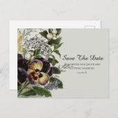  Pansies Save the Date Briefkaart (Voorkant / Achterkant)