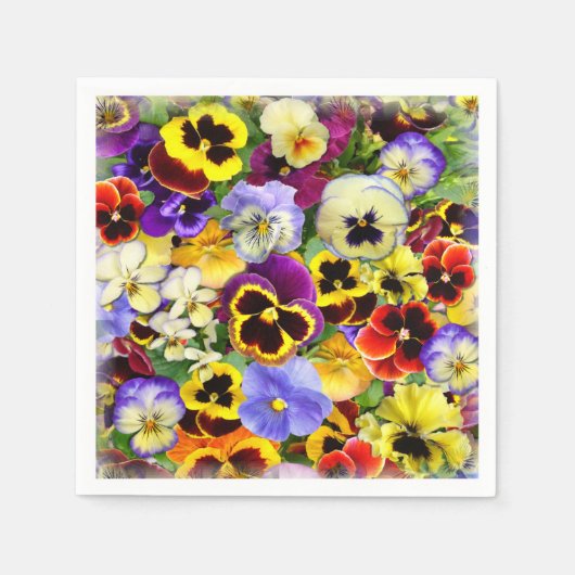  Pansies Servet (Voorkant)