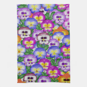 Pansies Serviette de cuisine