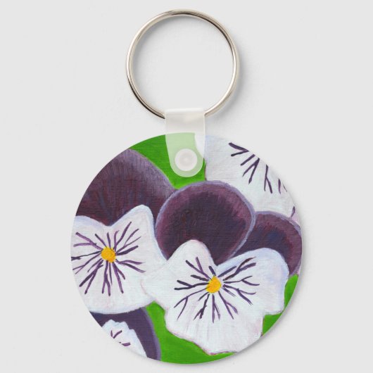Pansies Sleutelhanger (Voorkant)