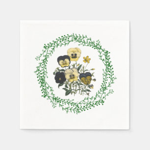 Pansies Standaard Cocktail Papier Servetten