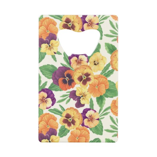 Pansies sur blanc cassé (Devant)