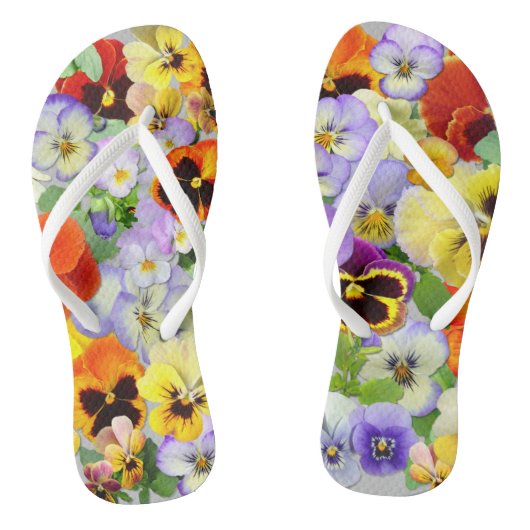  Pansies Teenslippers (Voetbed)