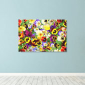Pansies ~ Toile enveloppée Impression (Insitu (Plancher de Bois))