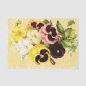 Pansies verouderd geel weefselpapier tissuepapier (Voorkant)