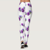 Pansies Vijf Flowers Pattern Legging (Achterkant)