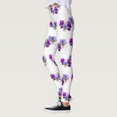 Pansies Vijf Flowers Pattern Legging (Links)