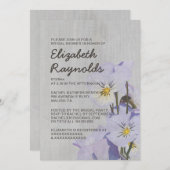 Pansies Vintages Invitations de douches nuptiales (Devant / Derrière)