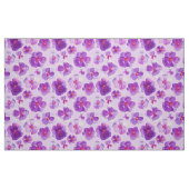 Pansies violettes aquarelle tissu d'art fleuri (Fat Quarter)