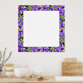 Pansies violettes Cadre photo, Poster (Cuisine)