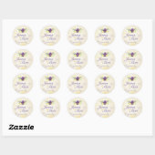 Pansies violettes parfaites Stickers de mariage pe (Feuille)