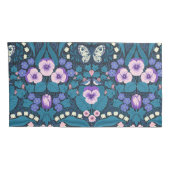 Pansies, vogels en vlinders kussensloop (Achterkant-Rechts)