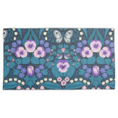 Pansies, vogels en vlinders kussensloop (Voorkant-Rechts)