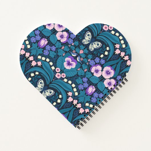 Pansies, vogels en vlinders notitieboek (Achterkant)