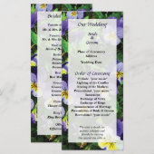 Pansies Weddenprogramma Programma (Voorkant / Achterkant)