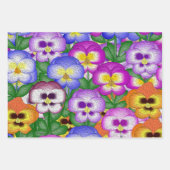 Pansies Wrapping Paper Sheets (Voorkant)