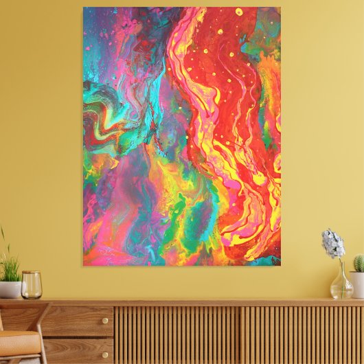 "Panspermia", abstract, psychedelic, expressionism Canvas Afdruk (Insitu (Woonkamer))