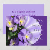 Pansy 1023 Uitnodiging- personaliseer elke gelegen Kaart (Voorkant / Achterkant)