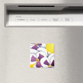"Pansy #4" Floral Magnet Magneet (Insitu (Vaatwasser))