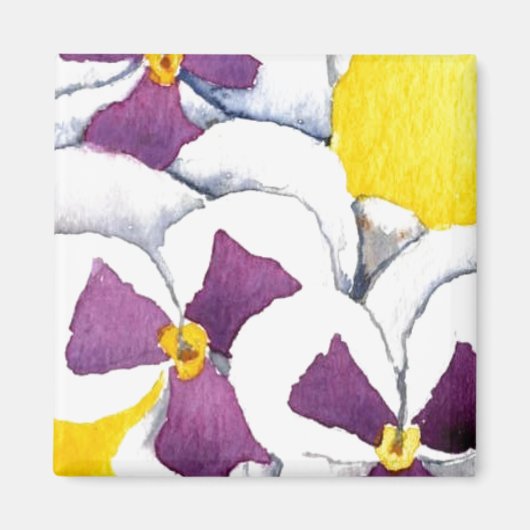 "Pansy #4" Floral Magnet Magneet (Voorkant)