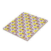 "Pansy #4 Tiled" Kitchen Garden Ceramic Tile Tegeltje (Zijkant)