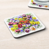 Pansy Arrangement Bier Onderzetter (Linkerzijde)