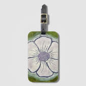 Pansy bagagelabel in wit & paarse (Voorkant (verticaal))