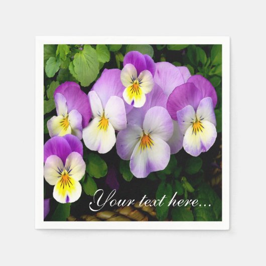 Pansy Basket Servetten (Voorkant)