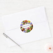Pansy Beauty Jouw tekst Classic Ronde Sticker (Envelop)