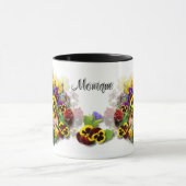 PANSY BEAUTY ~ Ringer Mug (Centre)