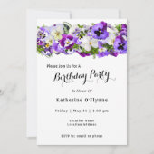 Pansy Birthday Kaart (Voorkant)