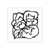 Pansy Bloem Tekening Rubberstempel (Afrduk)