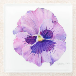 Pansy bloem waterverf Onderzetter