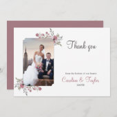 Pansy Blossom Dank je wel Bedankkaart (Voorkant / Achterkant)