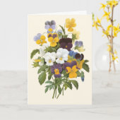 Pansy Bouquet bedankt Kaart (Gele Bloem)