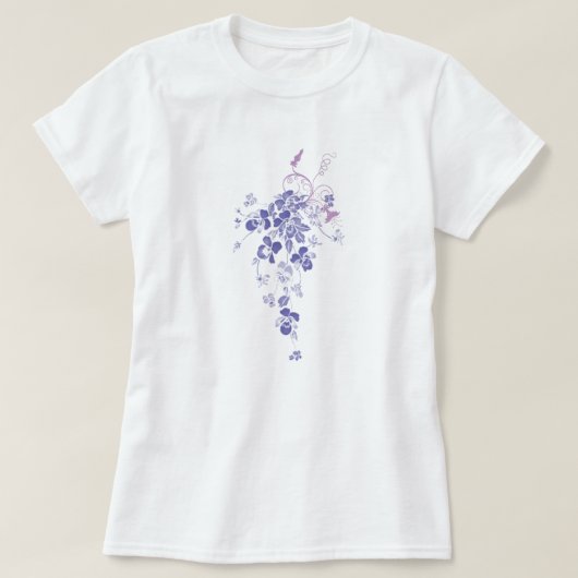 Pansy Bouquet - Shirt voor vrouwen - Wit (Design voorkant)