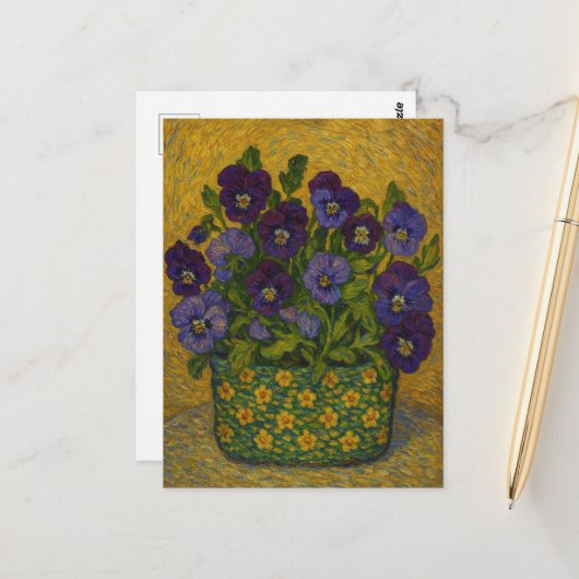 Pansy Briefkaart (Voorkant / Achterkant in situ)