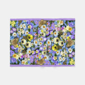 Pansy Cascade Fleece Blanket (Voorkant (Horizontaal))