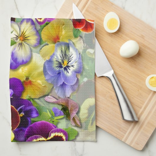 Pansy Cascade Theedoek (Quarter Fold)